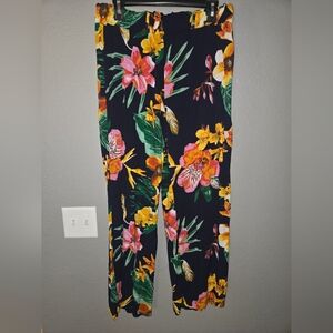 New Look Tropical Print Wide Leg Pants Size XL